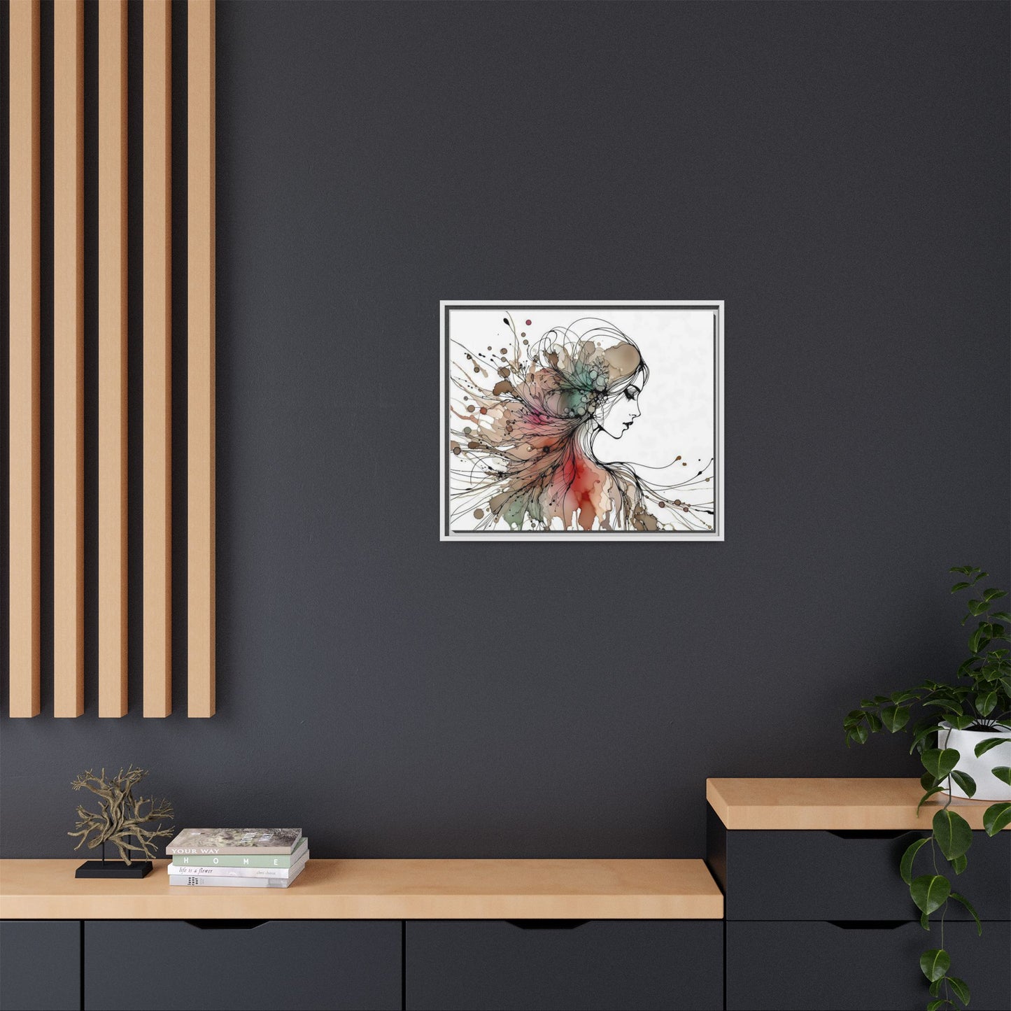 Matte Canvas, Framed (Multi-color) - Girl Whispers