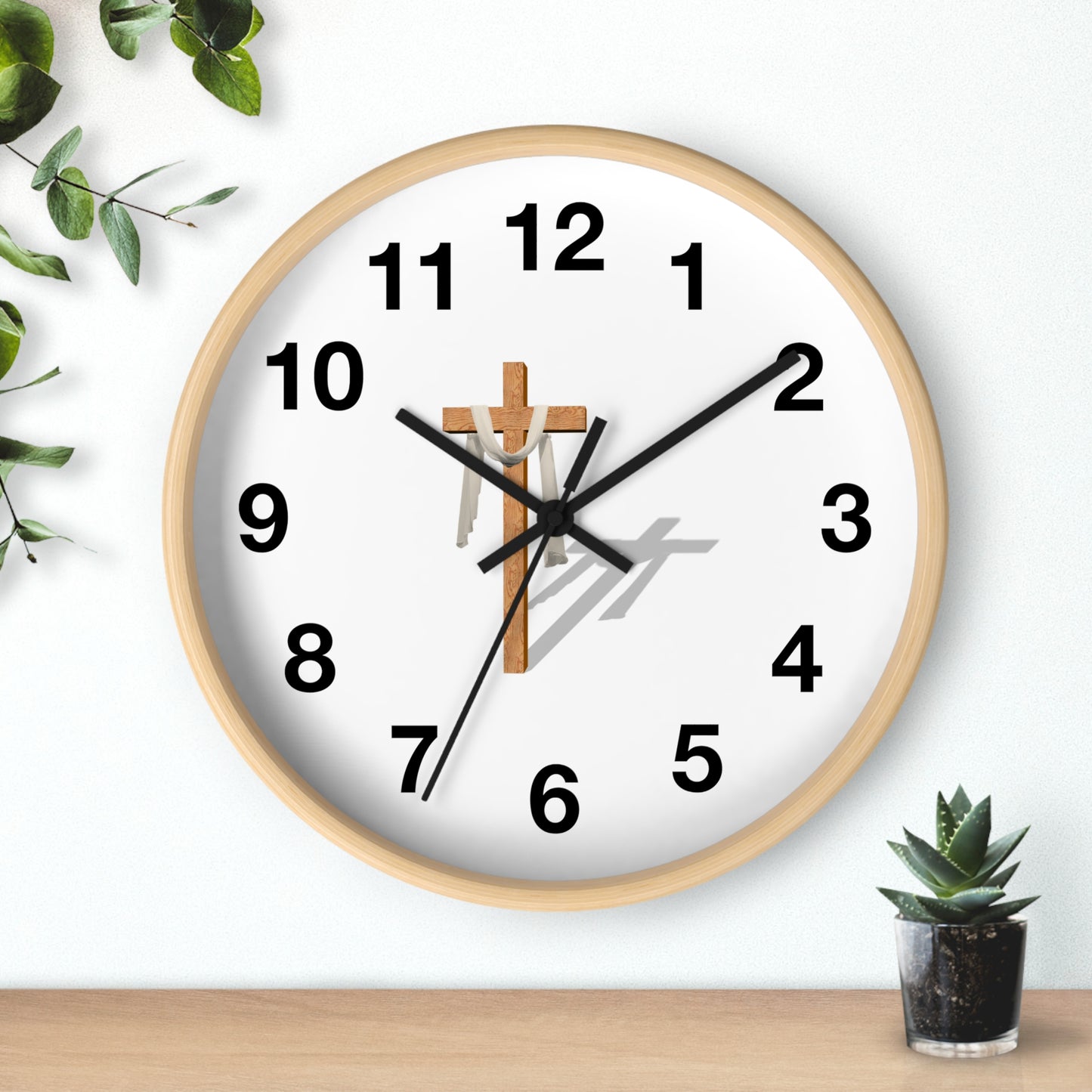 Faith-Inspired Wall Clock for Home Decor, Christian Gift, Religious Wall Art, Inspirational Timepiece, Perfect for Holidays and Celebrations