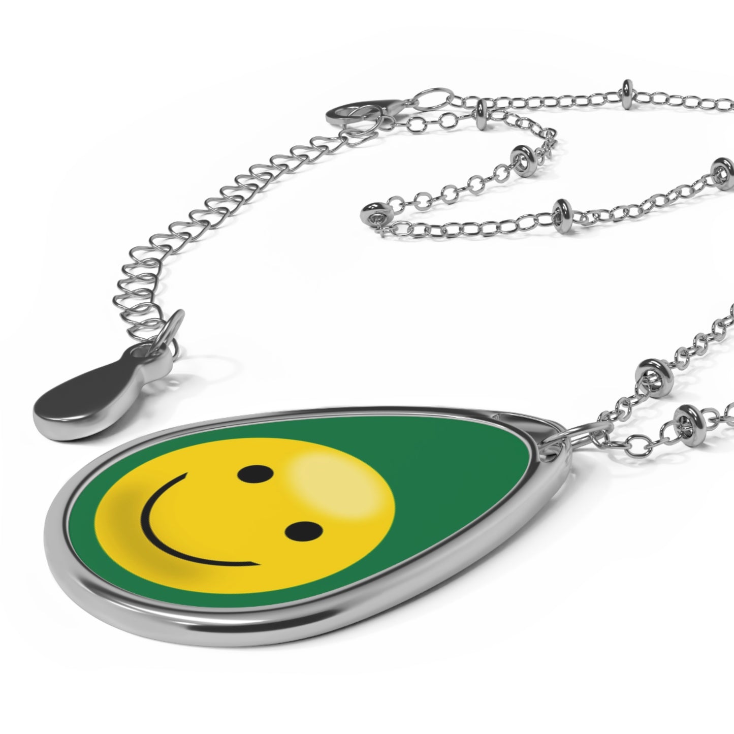 Smiley Avocado Necklace, Fun Jewelry Gift, Cute Charm, Casual Accessory, Trendy Minimalist, Friendship Present, Happiness Vibe