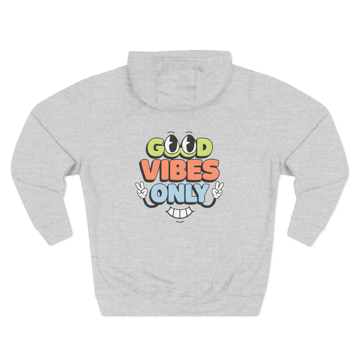 Good Vibes Only Fleece Hoodie for Positive Energy Lovers, Motivational Comfort, Chill Attire, Casual Wear, Gift for Friends