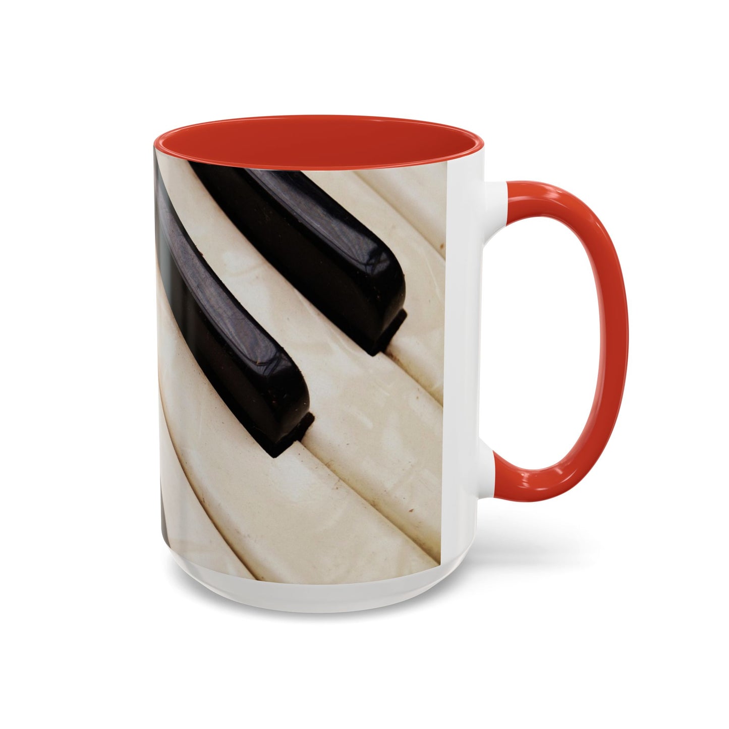 Musical Accent Coffee Mug | Piano Design, Coffee Lover Gift, Musician Mug, Stylish Drinkware, Home & Office Decor