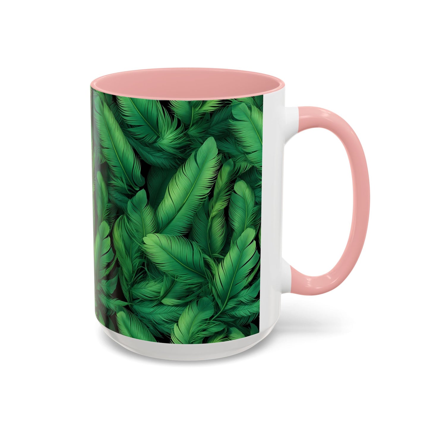 Tropical Leaf Coffee Mug - Green Botanical Drinkware, Ideal Gift for Nature Lovers, Home Decor, Tropical Theme, Eco-Friendly Beverage