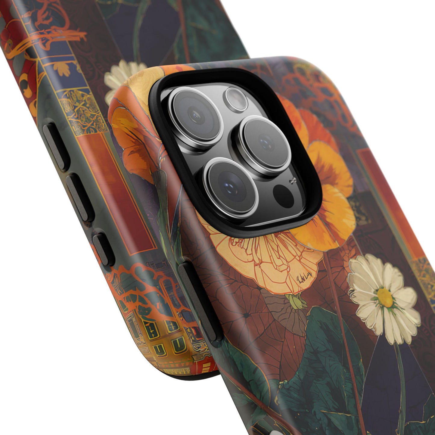Floral Pansy Tough Phone Case — Vintage Botanical Protection