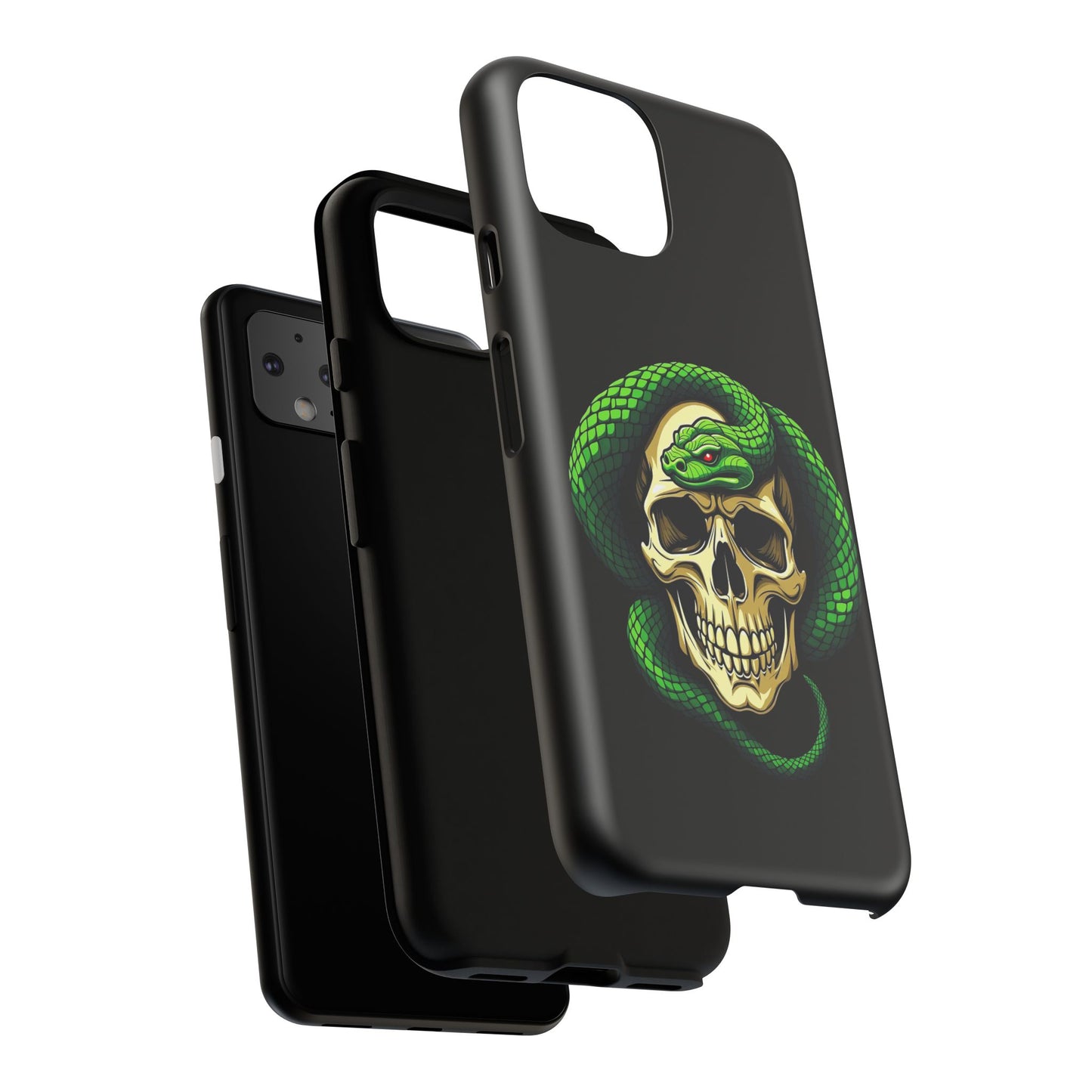 Skull & Snake Phone Case | Tough Cases, Protective Cover, Edgy Phone Accessories, Gothic Gift, Halloween Decor