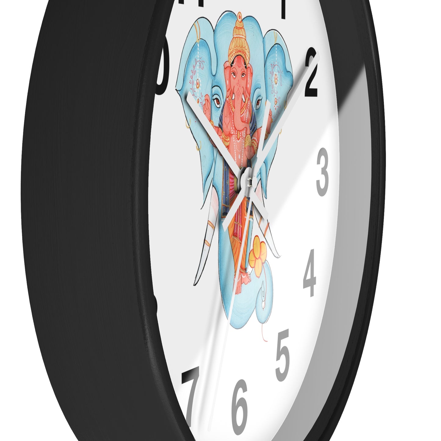 Ganesha Wall Clock, Hindu Home Decor, Spiritual Gift, Boho Wall Art, Timeless Decoration, Unique Timepiece