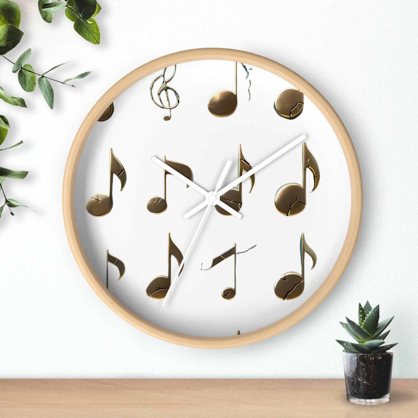 Musical Notes Wall Clock - Perfect for Musicians, Music Lovers