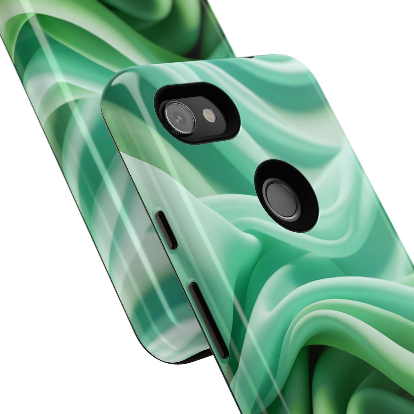 Stylish Phone Case, Tough Case, Green Abstract Design, Cell Phone Cover, Unique Gift, Trendy Accessory