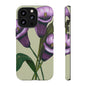 Floral Phone Case - Tough Cases, Purple Flower Design, Cell Phone Accessories, Gift for Her, Nature Lover Essentials