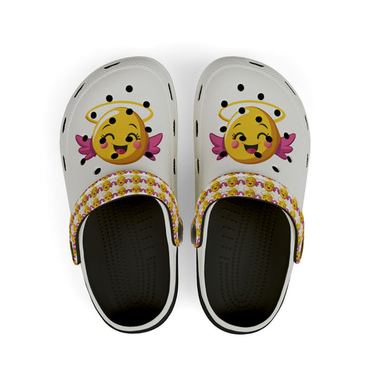Smiley Kid's EVA Foam Clogs, Fun Summer Footwear for Kids, Cute Play Shoes, Perfect for Outdoor Adventures, Happy Face Design