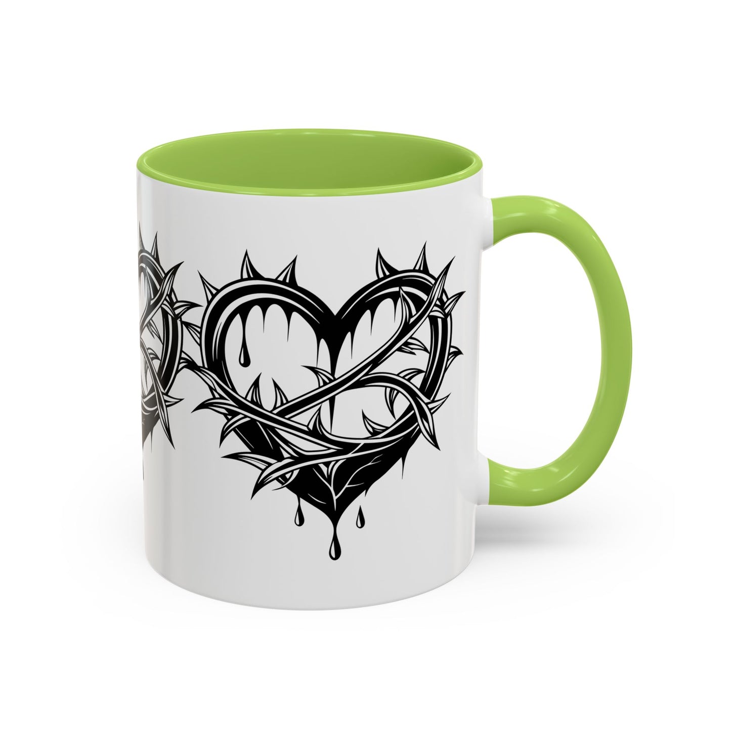 Gothic Heart Mug, Unique Art Coffee Cup for Gifting, Gothic Home Decor, Perfect for Friends, Gothic Style Drinkware