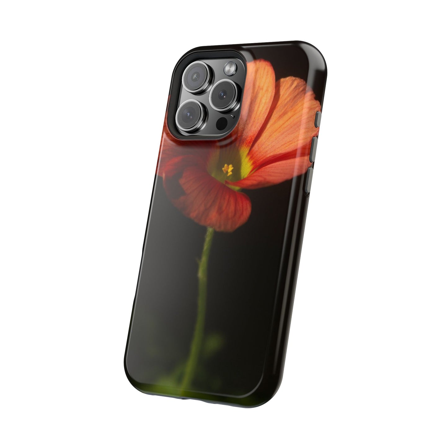 Poppy Bloom Magnetic Impact Phone Case — Slim Protective Floral Design
