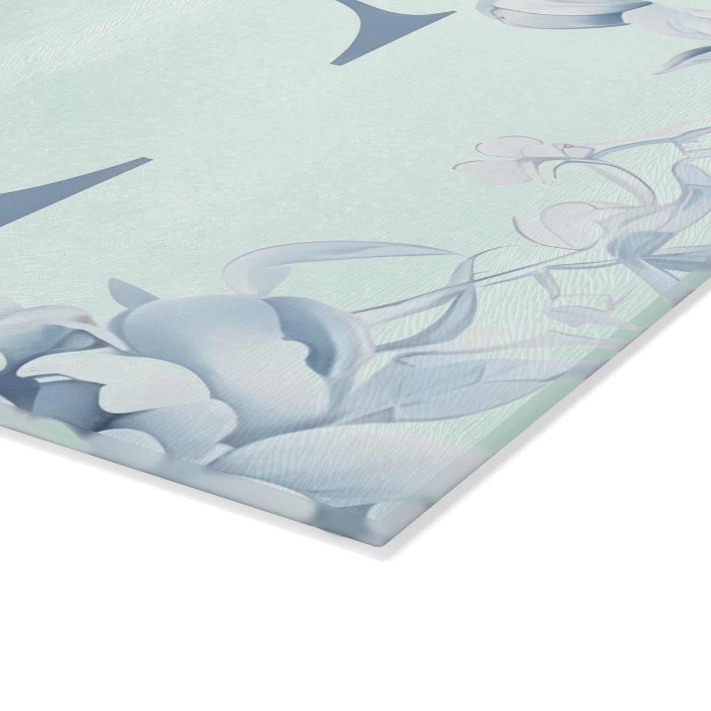 Elegant Floral Monogram Glass Cutting Board, Personalized Kitchen Decor, Wedding Gift, Housewarming Gift, Cooking Essentials, Unique Gift