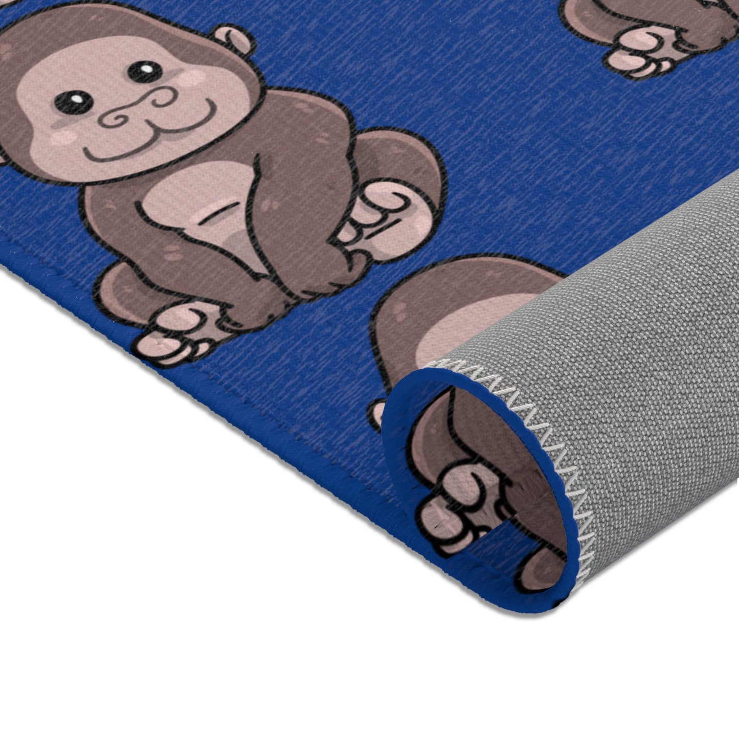 Cute Cartoon Monkey Area Rug, Fun Kid's Room Decor