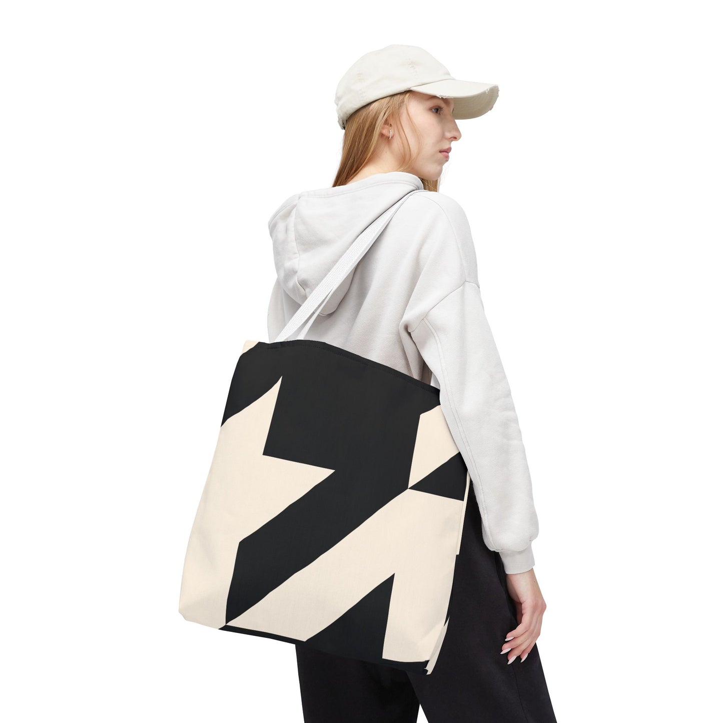 Chic Abstract Tote Bag, Stylish Travel Bag, Reusable Shopping Bag, Modern Design Bag, Fashionable Canvas Tote