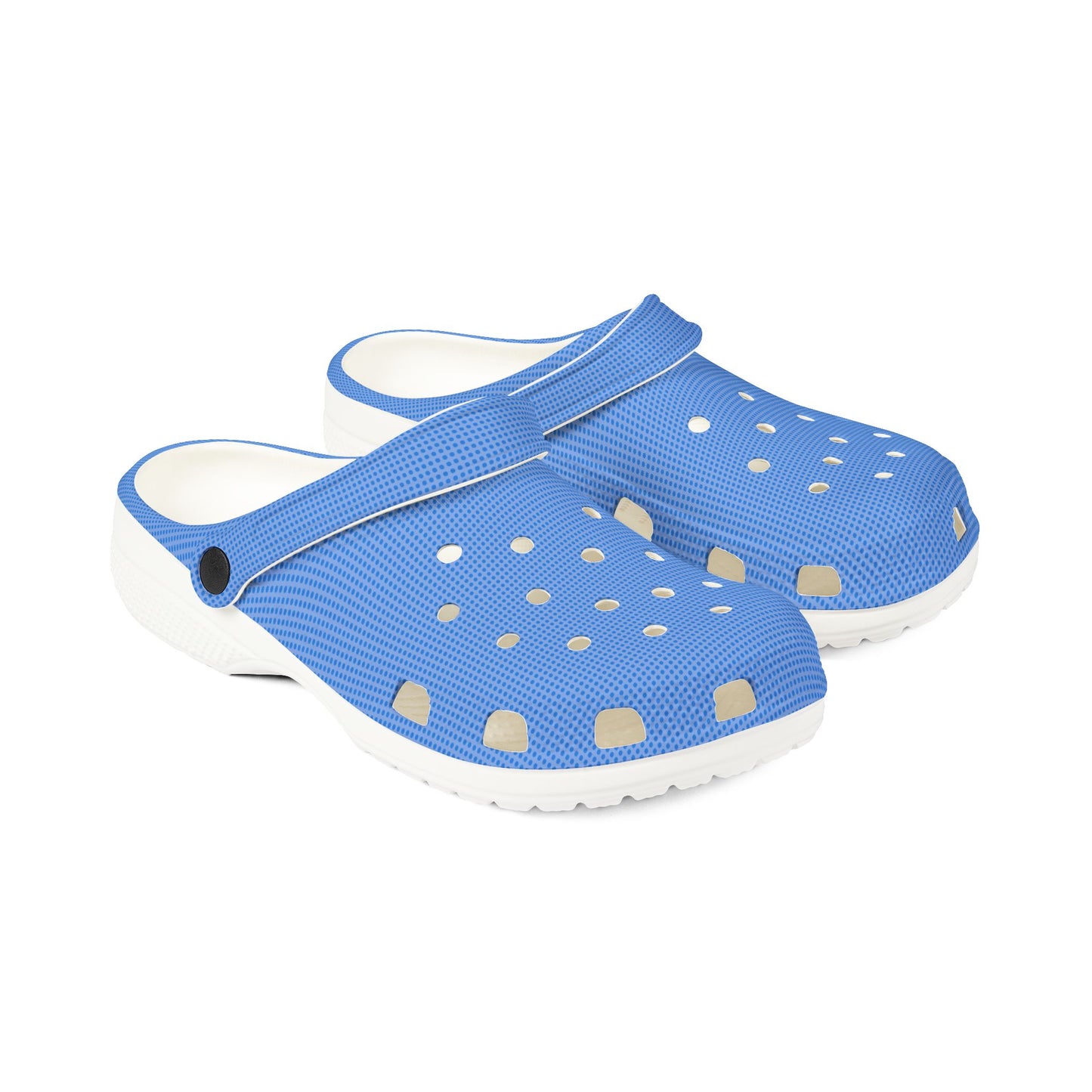 Blue & White EVA Foam Clogs — Lightweight Waterproof Garden & Beach Shoes