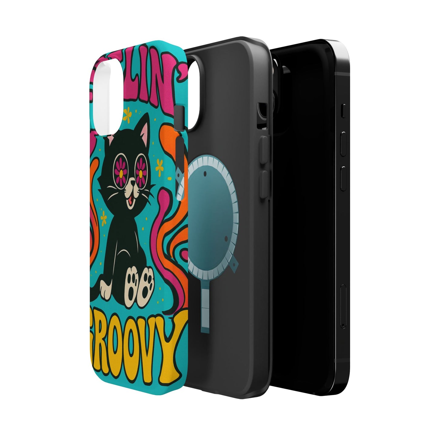 Groovy Cat Magnetic Impact-Resistant Phone Case