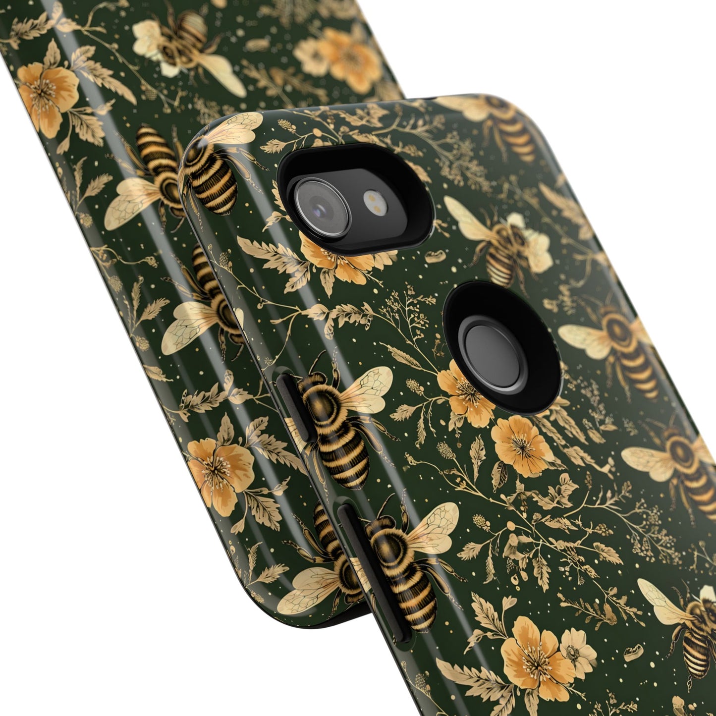 Nature-Inspired Phone Case, Tough Cases for Nature Lovers, Floral Bee Design, Eco-Friendly Gift, Summer Vibes, Trendy Phone Accessory,