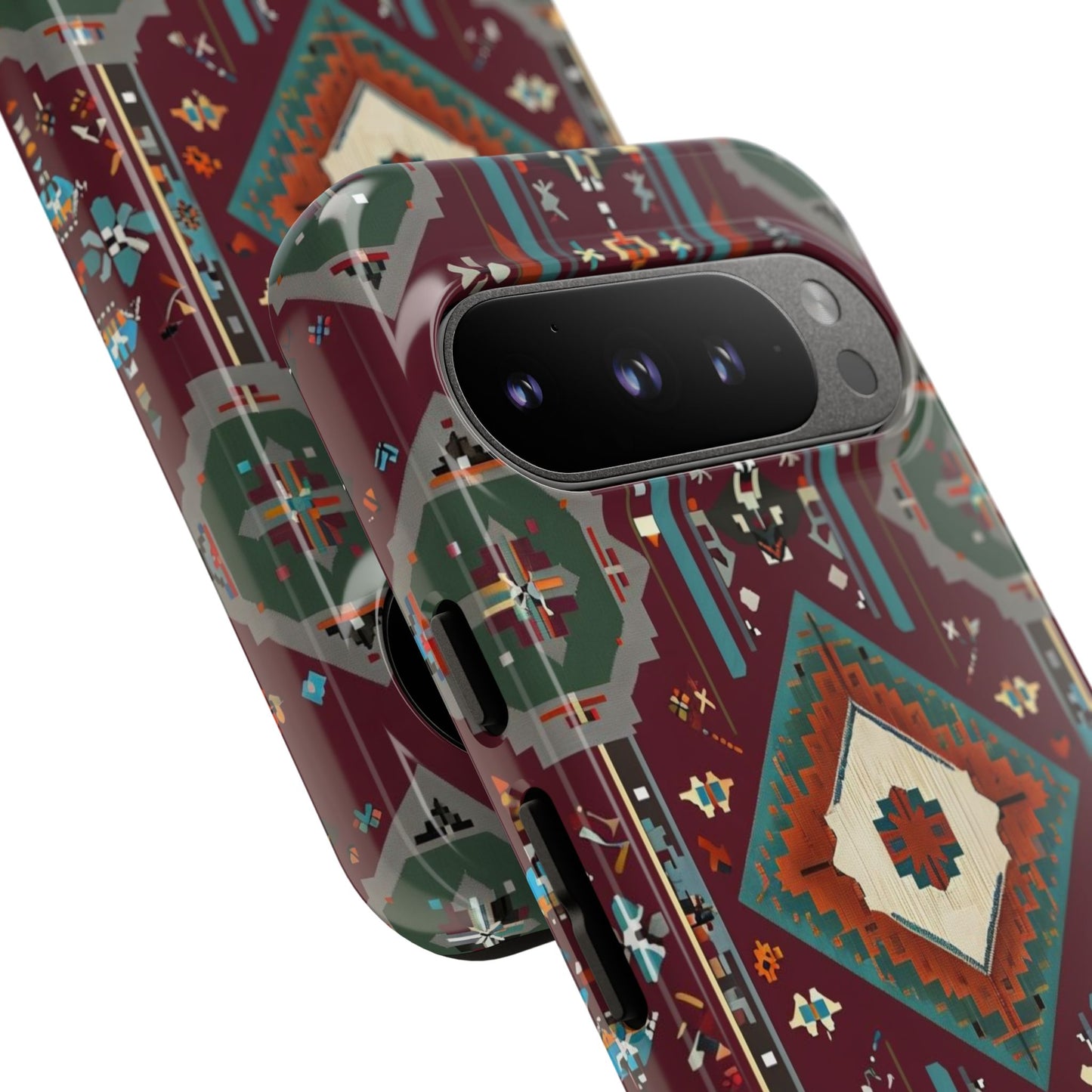 Tribal Pattern Phone Case - Boho Chic, Tough Durable Cover, Stylish Tech Accessory, Gift for Him/Her, Festival Essentials