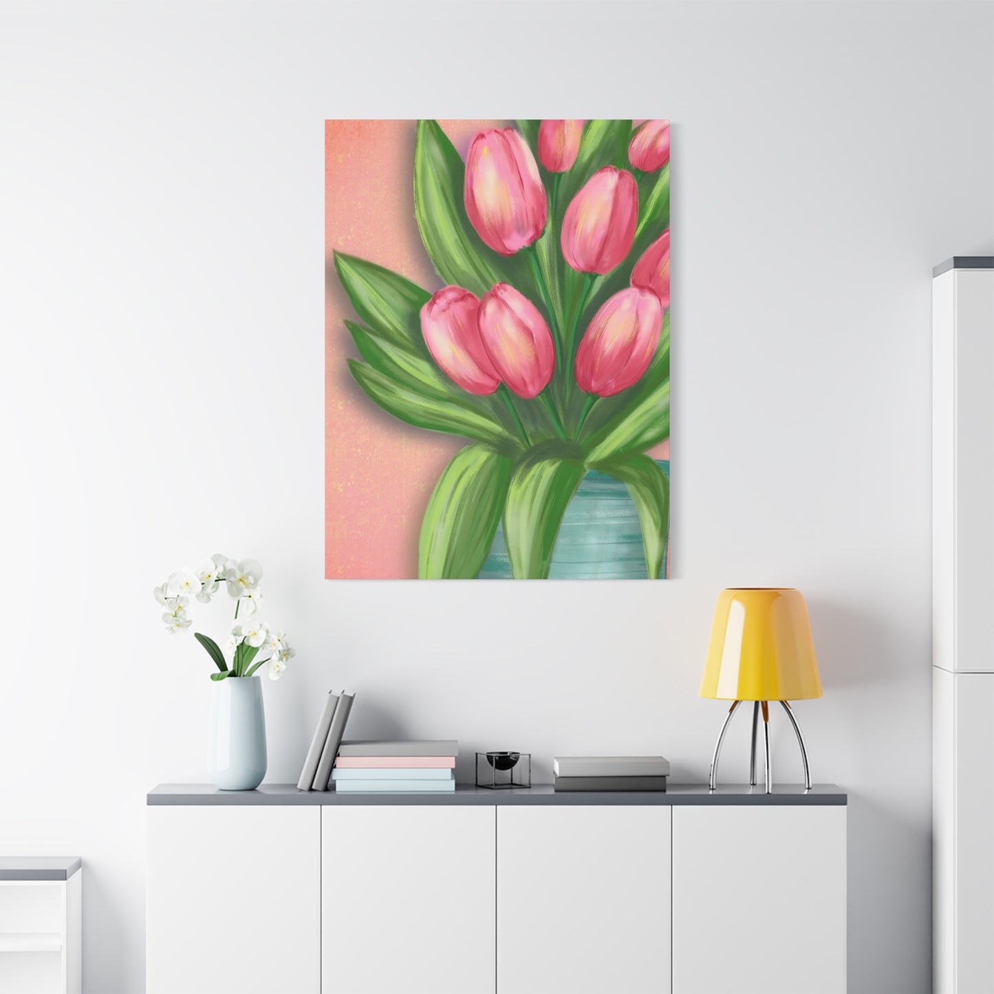 Matte Canvas, Stretched, 1.25" Tulips