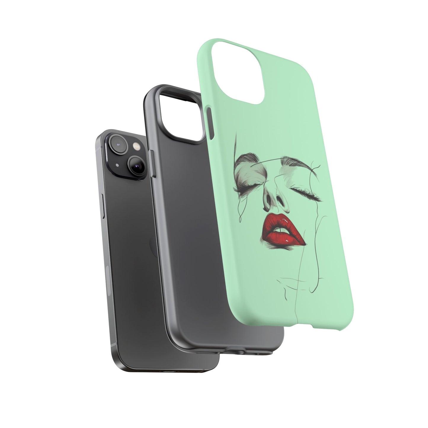 Stylish Phone Case, Artistic Phone Cover, Trendy Tech Accessory, Unique Cell Phone Protector, Gift for Her, Modern Aesthetic