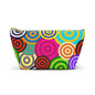 Colorful Circle Accessory Pouch | Cosmetic Bag, Makeup Organizer, Travel Pouch, Fun Gift, Party Favor
