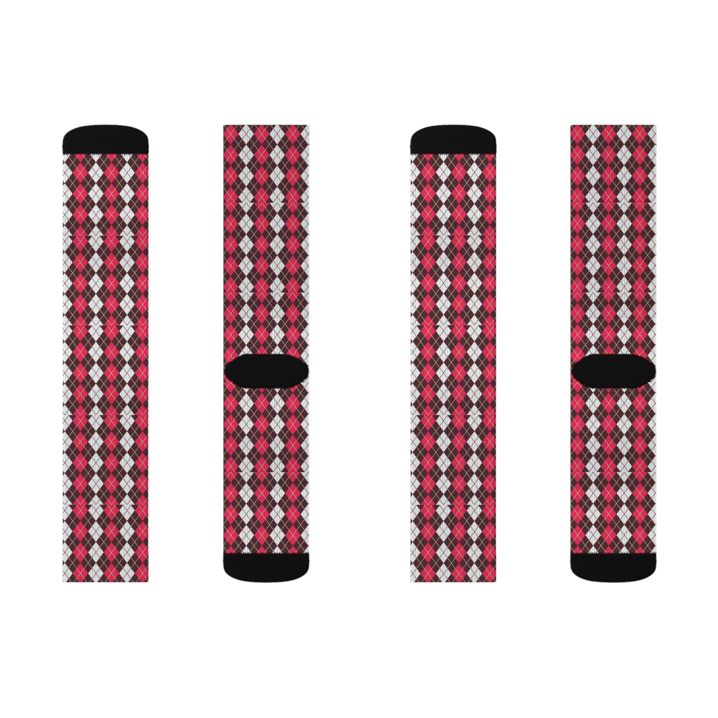 Cozy Plaid Sublimation Socks, Warm Accessories, Holiday Gift, Fun Fashion, Cozy Home Wear, Gift for Her