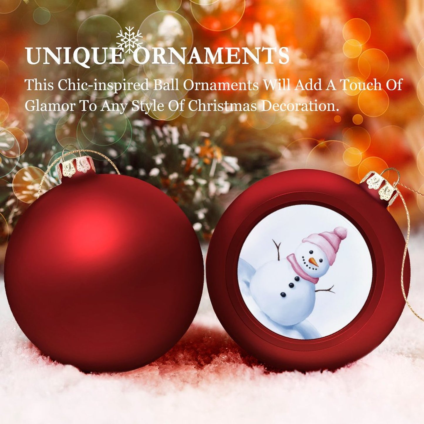 Custom Christmas Ball - Snowman