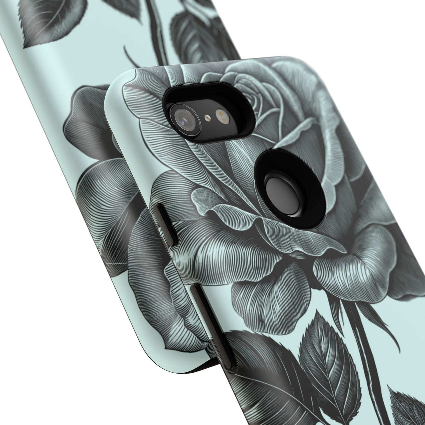 Elegant Floral Phone Case, Tough Cases for iPhones, Black Rose Design, Gift for Her, Stylish Phone Cover, Birthday Gifts