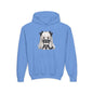 Cute Anime Girl & Puppy Youth Hoodie — Kawaii Kids Pullover for Anime Fans