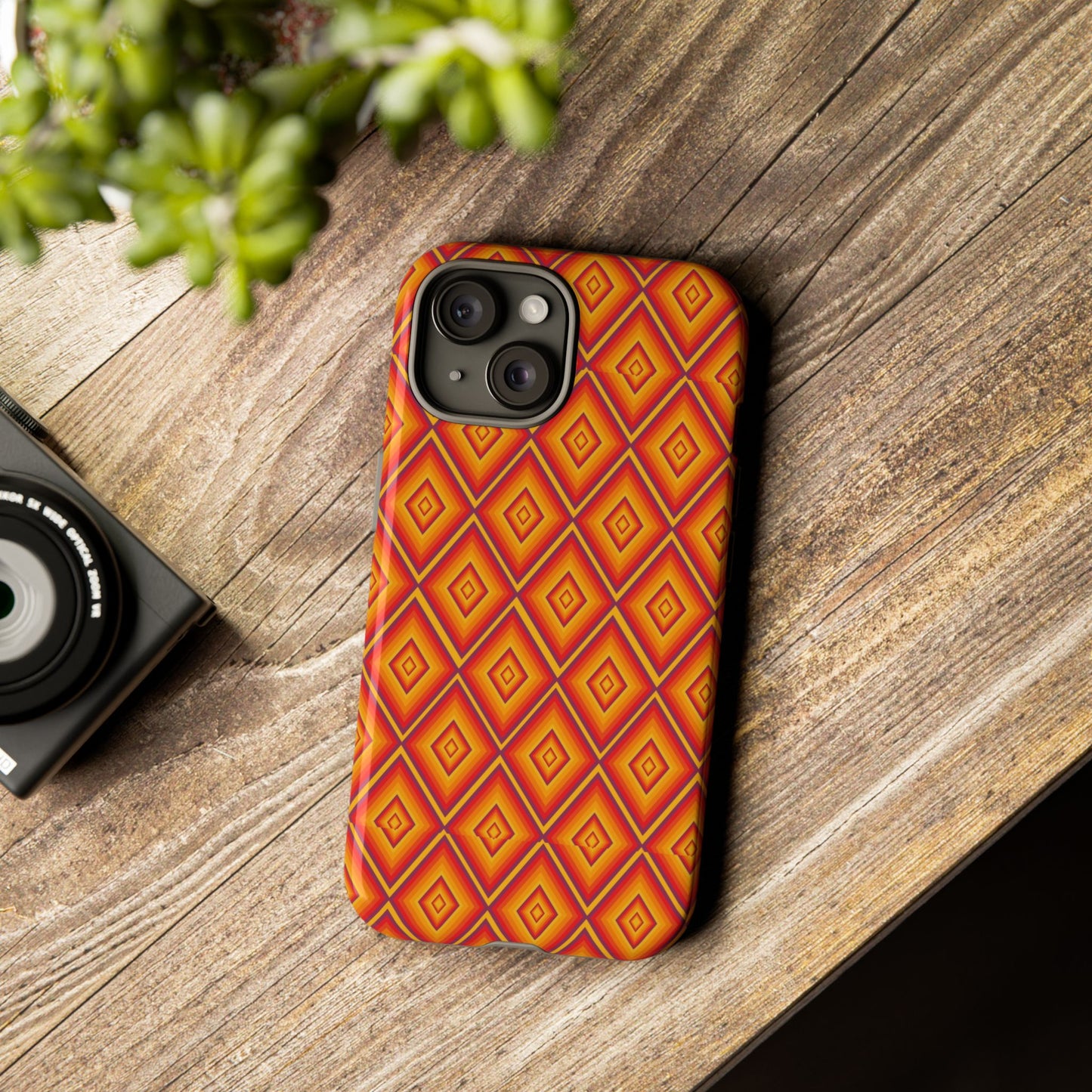 Geometric Phone Case, Tough Cases for Protection, Stylish Smartphone Cover, Vibrant Patterned Phone Accessory, Unique Gift Idea, [...]