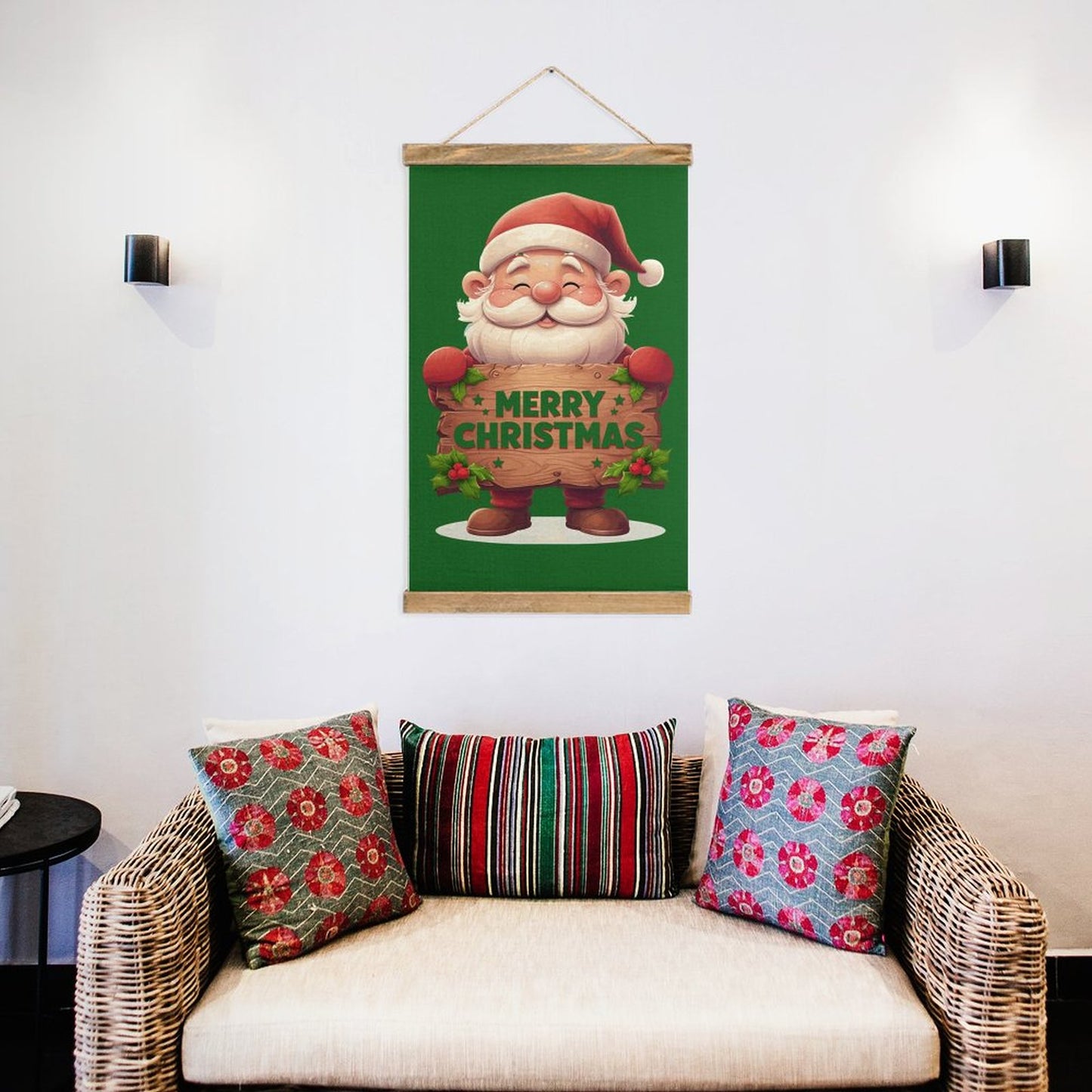 Framed Flax Painting Wall Decor