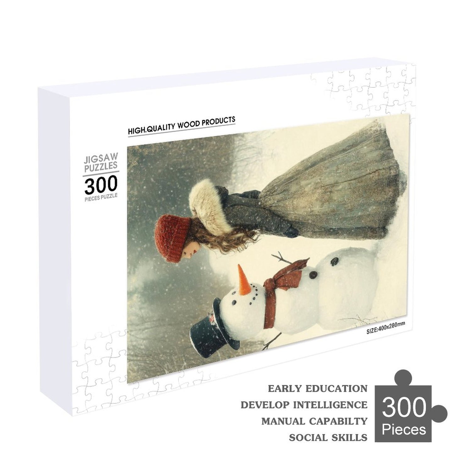 Wooden Picture Puzzle - Snowman