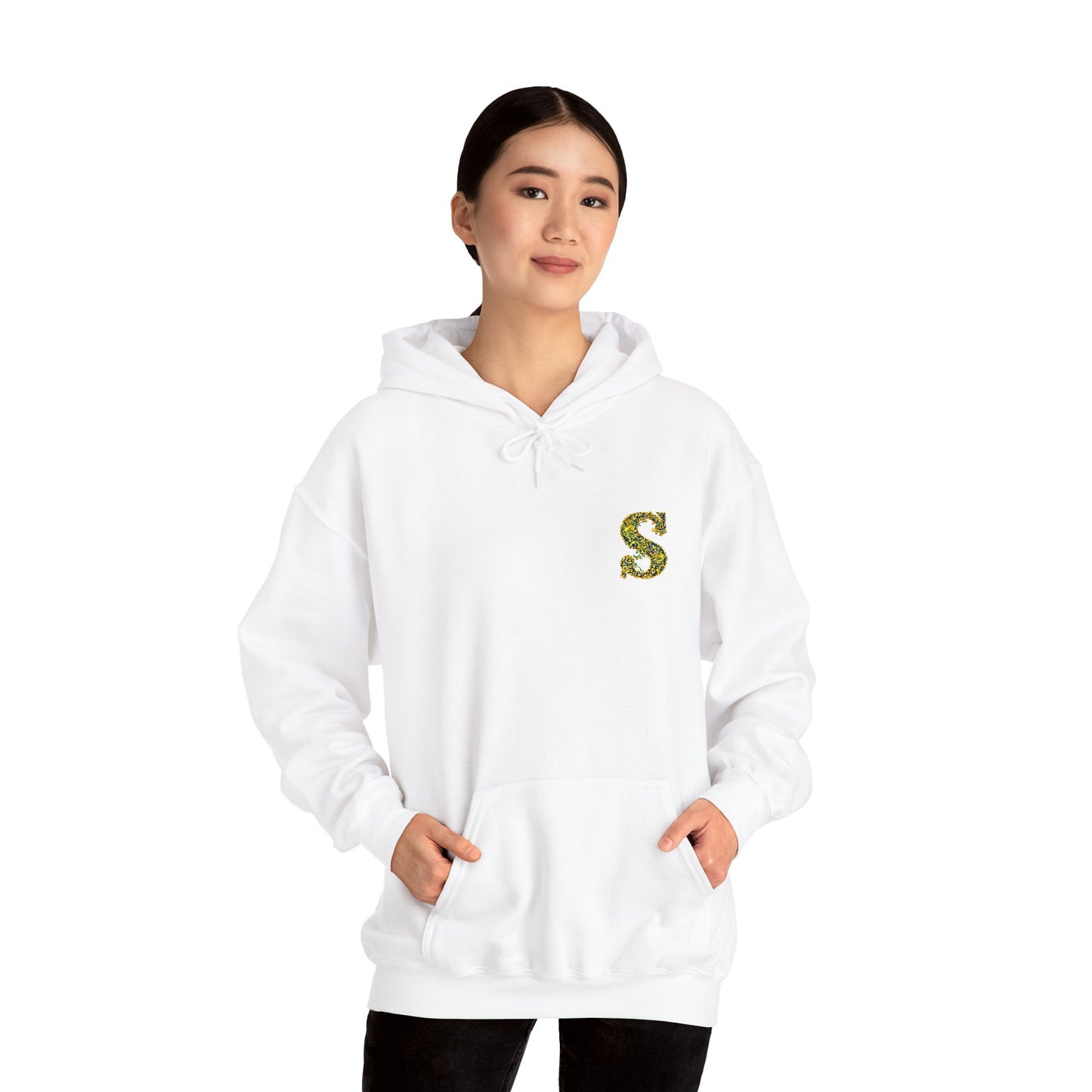 Floral S Initial Hoodie — Monogrammed Flower Letter Sweatshirt