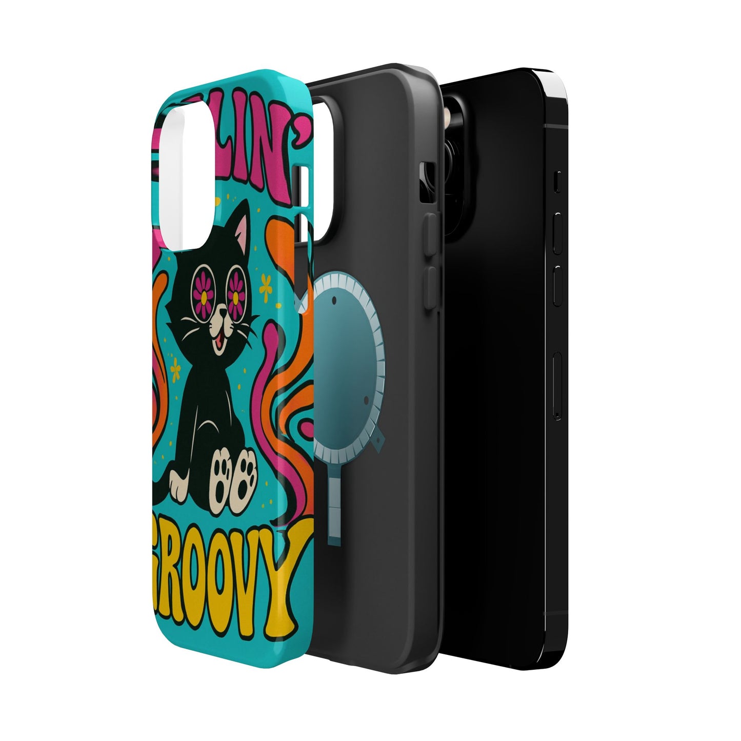 Groovy Cat Magnetic Impact-Resistant Phone Case