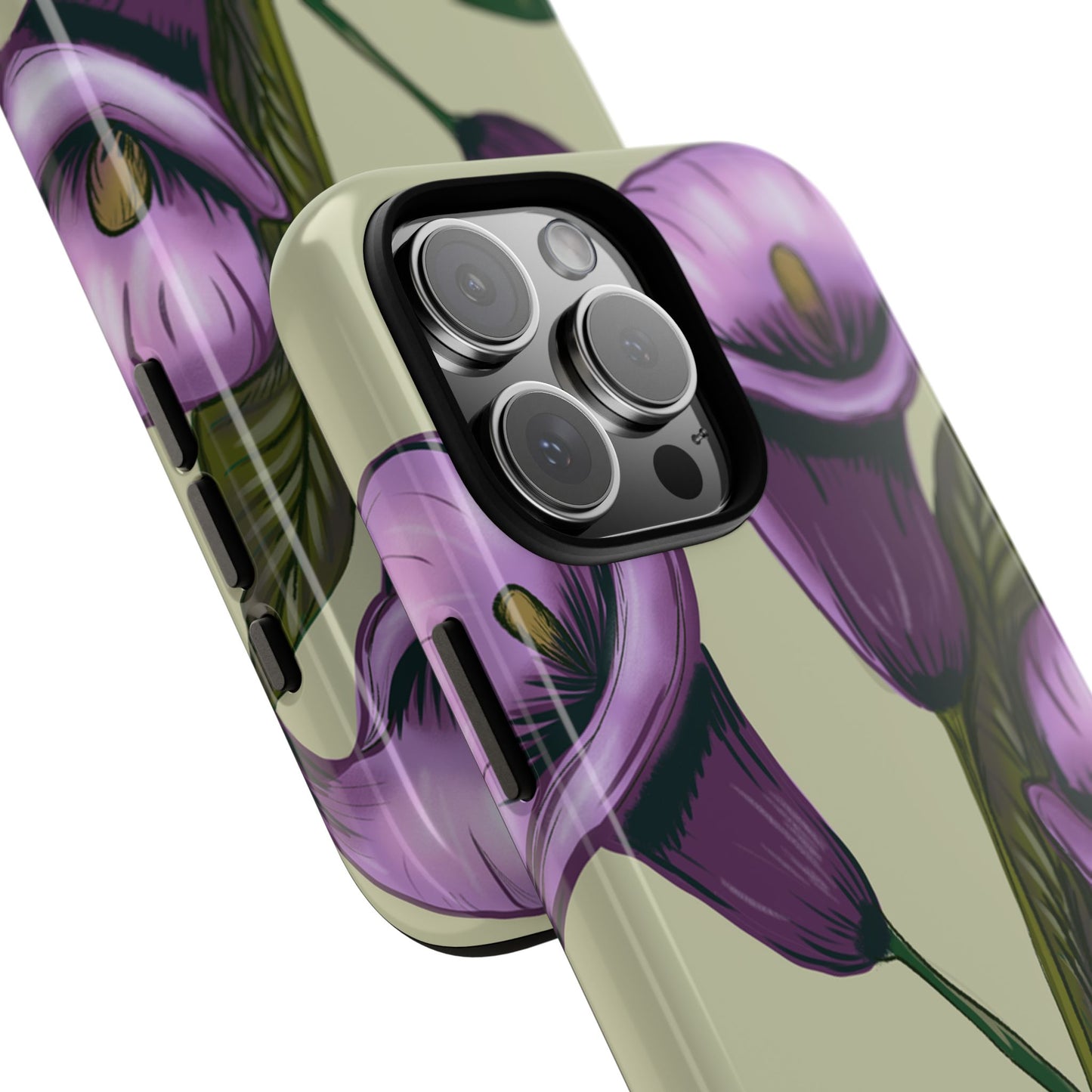 Floral Phone Case - Tough Cases, Purple Flower Design, Cell Phone Accessories, Gift for Her, Nature Lover Essentials