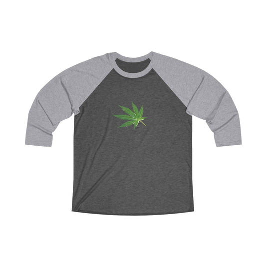 Chill Vibes Unisex Tri-Blend Raglan Tee - Leaf Design, Casual Tee, Comfortable Wear, Gift for Friends, Nature Lover Shirt