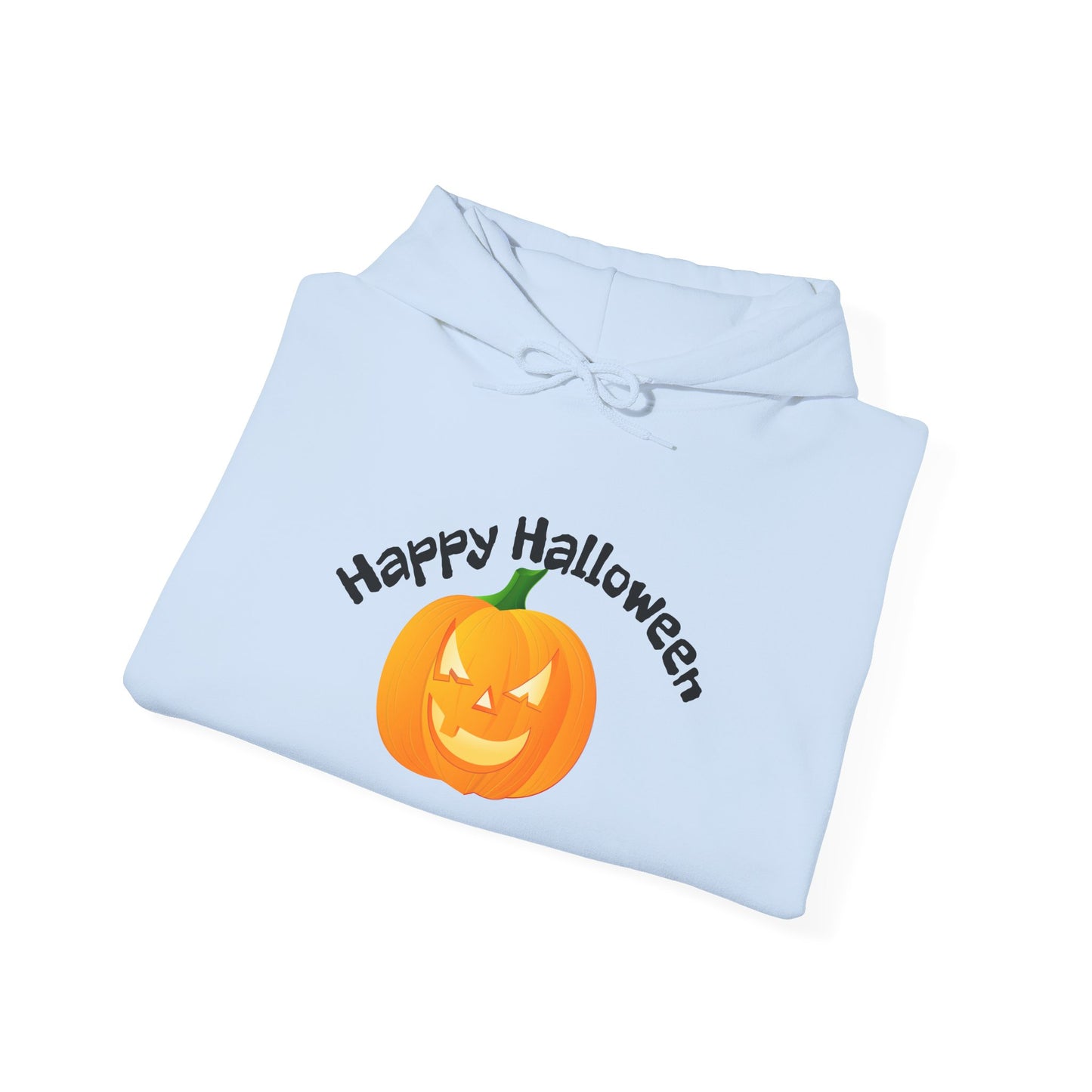 Halloween Pumpkin Hoodie with 'Happy Halloween' Design, Cozy Unisex Sweatshirt for Fall Celebrations, Perfect for Halloween Parties, [...]