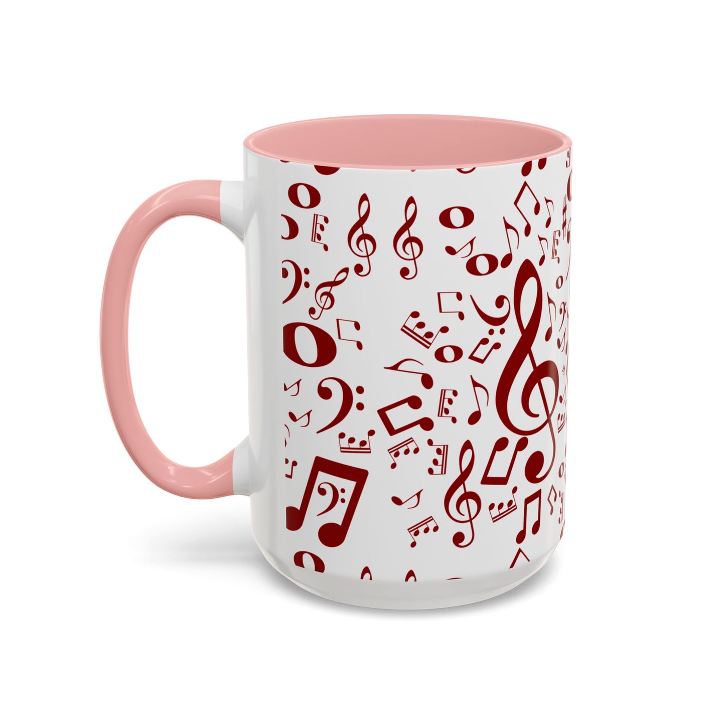 Accent Coffee Mug (11, 15oz) - Musical Notes