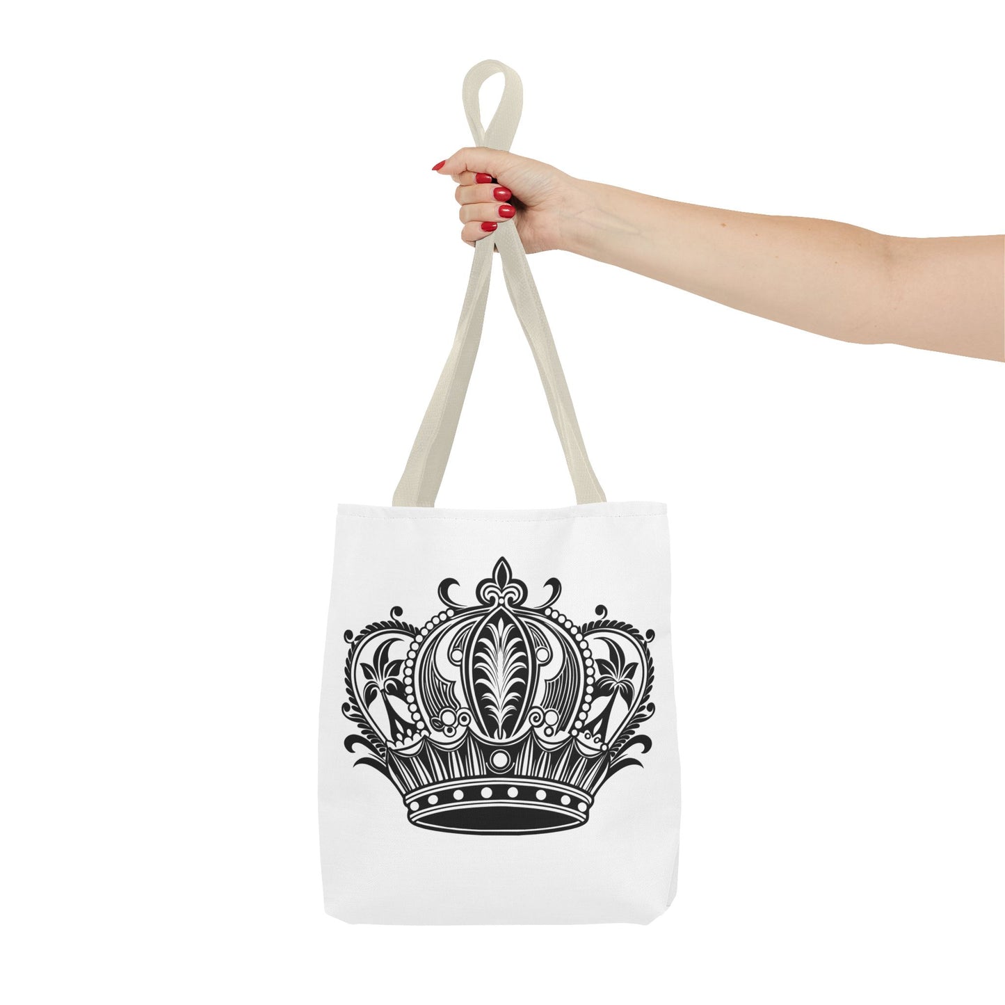 Crown Design Tote Bag, Royal Style Shopping Tote, Chic Grocery Bag, Gift for Her, Fashionable Accessories
