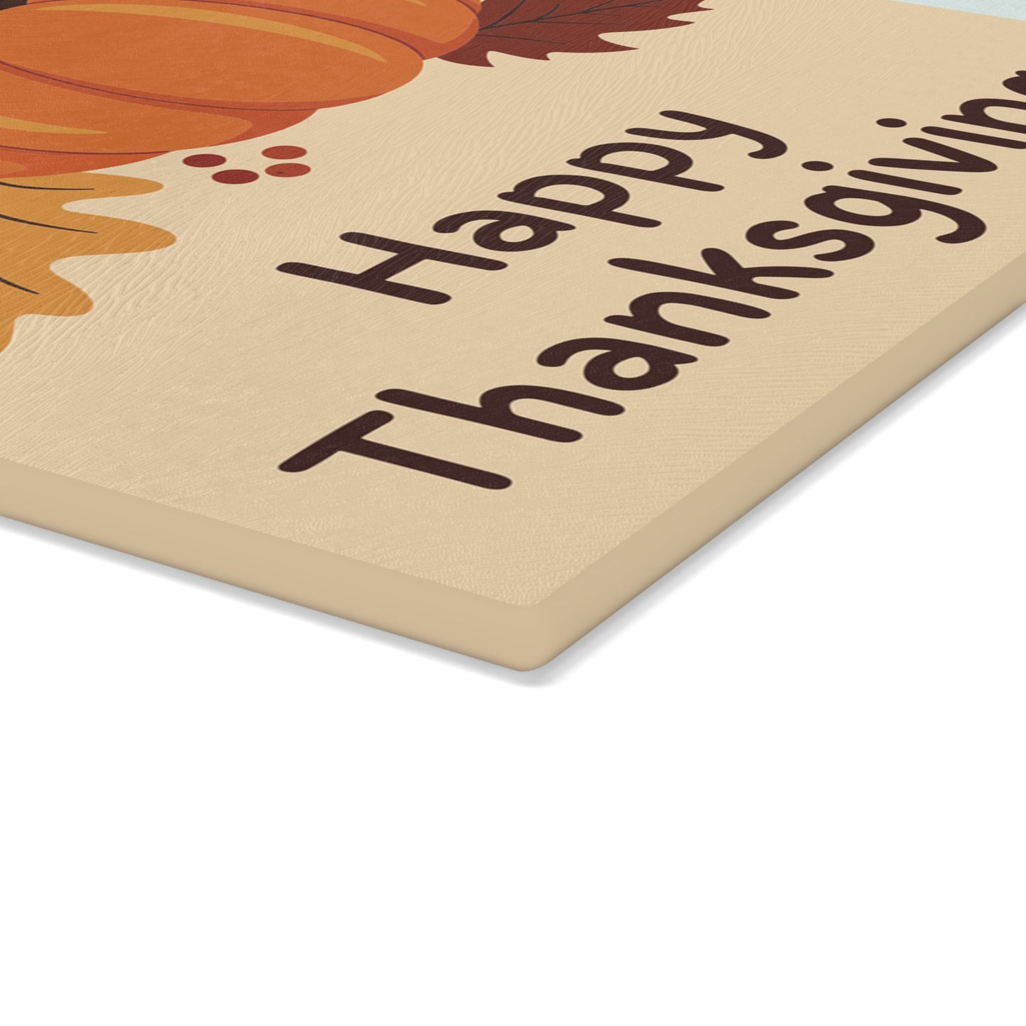 Happy Thanksgiving Pumpkin Glass Cutting Board