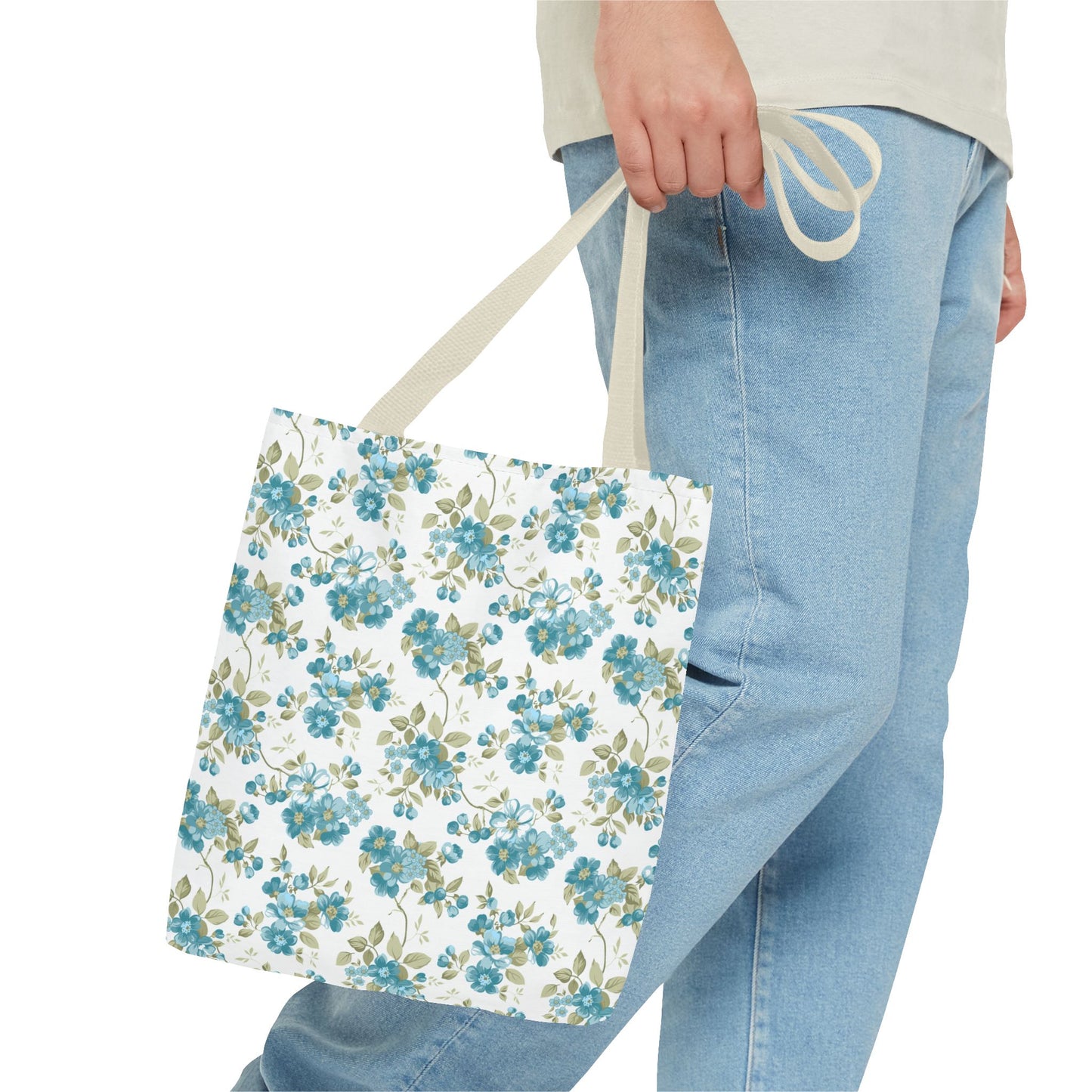 Floral Design Tote Bag | Reusable Shopping Bag, Beach Tote, Eco-Friendly Bag, Gift for Her, Travel Organizer