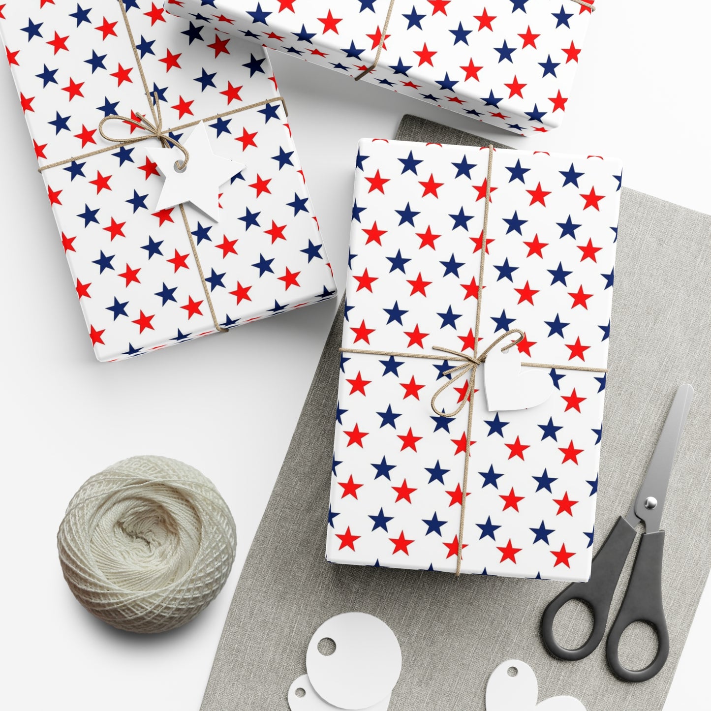 Gift Wrap Papers stars red white and blue