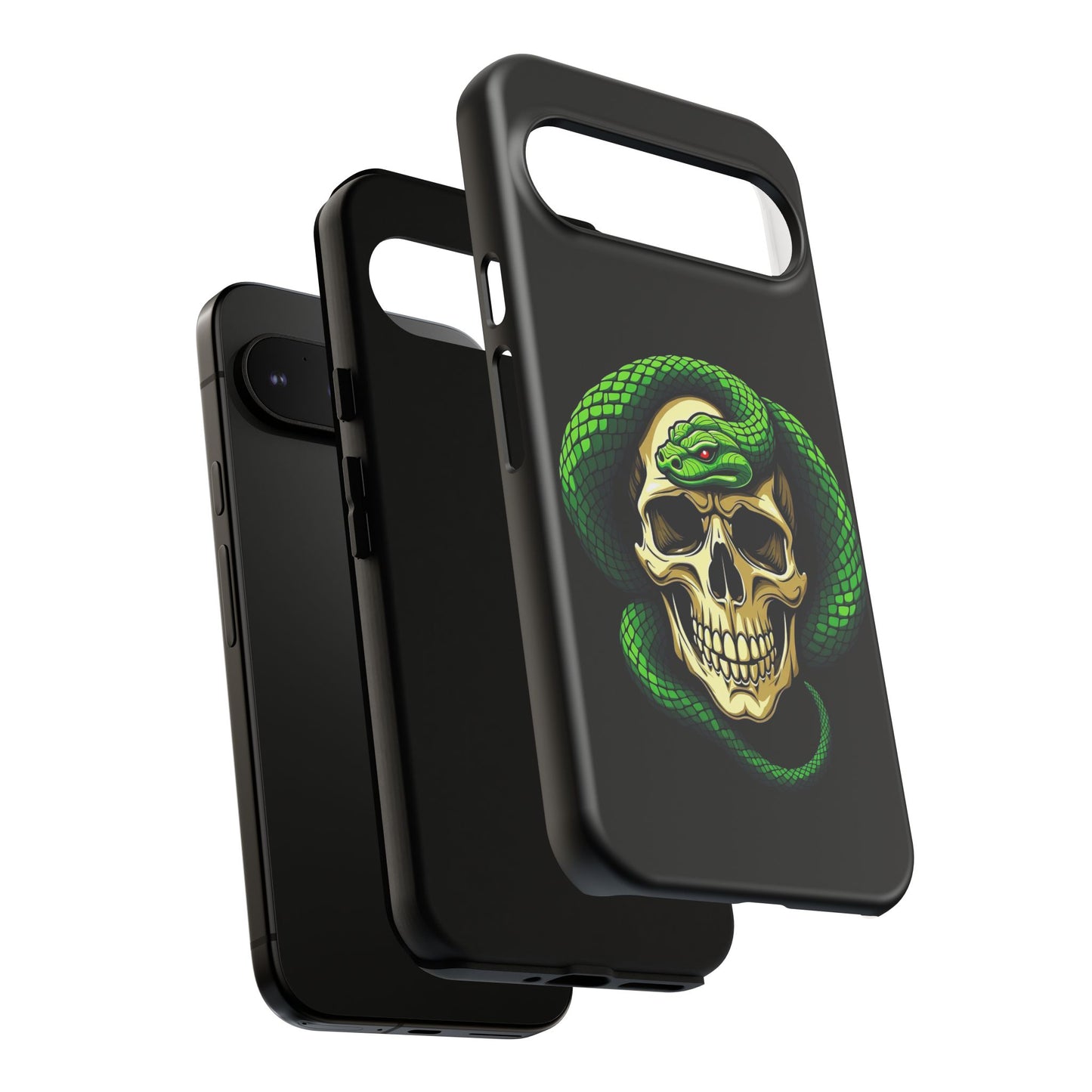 Skull & Snake Phone Case | Tough Cases, Protective Cover, Edgy Phone Accessories, Gothic Gift, Halloween Decor
