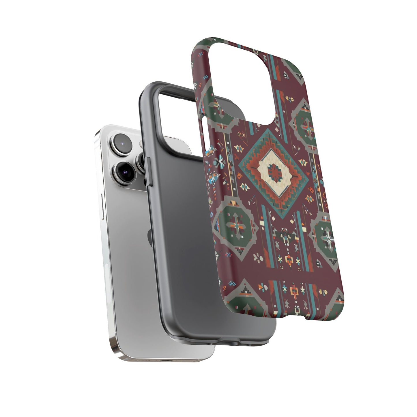 Tribal Pattern Phone Case - Boho Chic, Tough Durable Cover, Stylish Tech Accessory, Gift for Him/Her, Festival Essentials