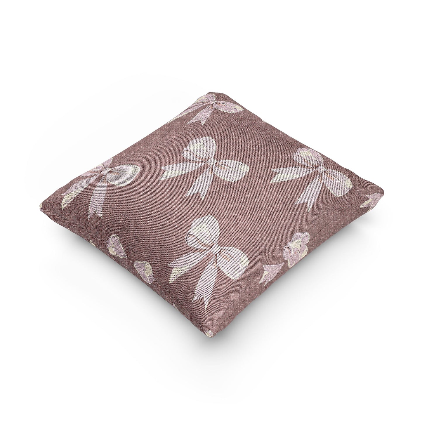 Bow Pattern Woven Pillow - Elegant Home Decor Accent