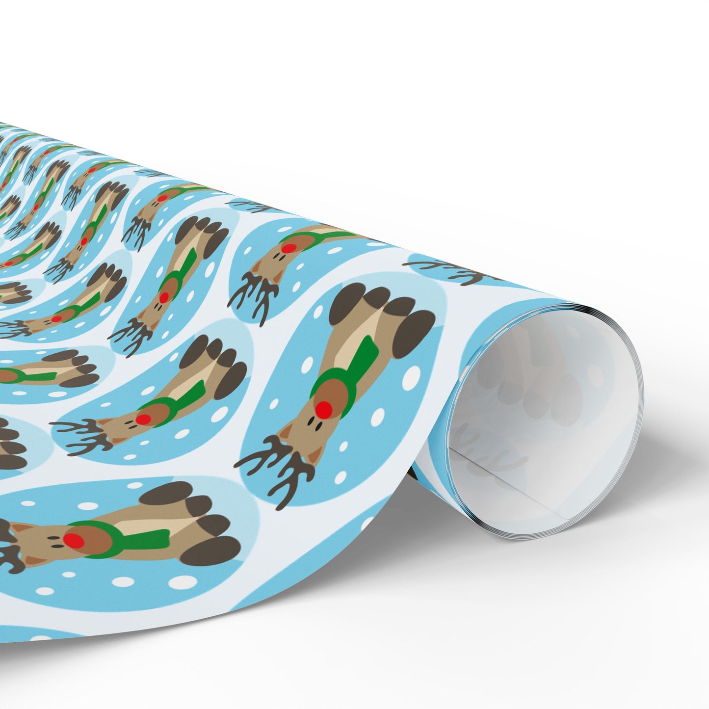 Wrapping Paper — Cheerful Reindeer Pattern Holiday Gift Wrap