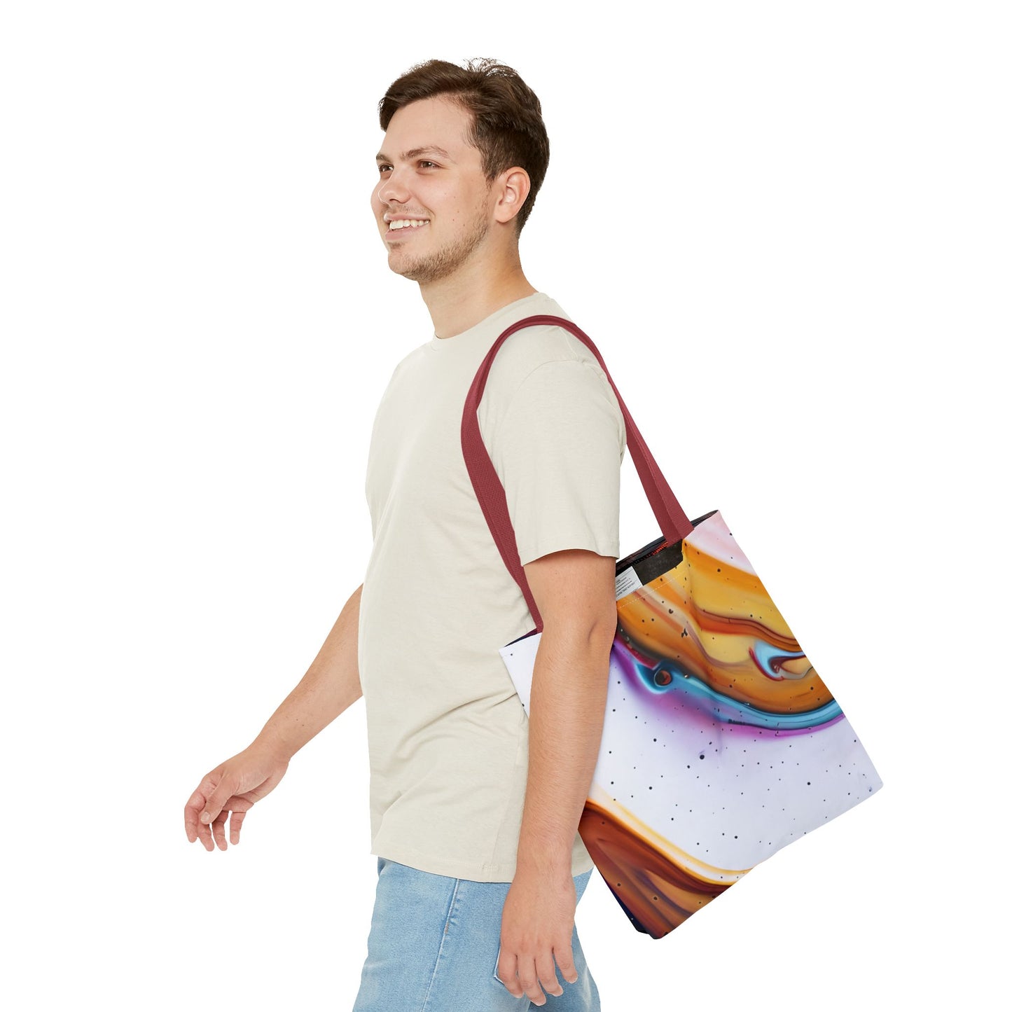 Colorful Abstract Tote Bag | Art Bags for Women, Reusable Shopping Bag