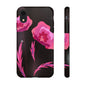 Floral iPhone Case | Tough Cases with Pink Poppy Design, Elegant Flower Phone Cover, Gift for Her, Spring Accessories, Chic Tech