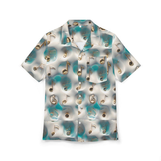 Musical Vibes Hawaiian Shirt, Perfect for Summer, Beach Days, Parties, Festivals, Music Lovers, Casual Wear