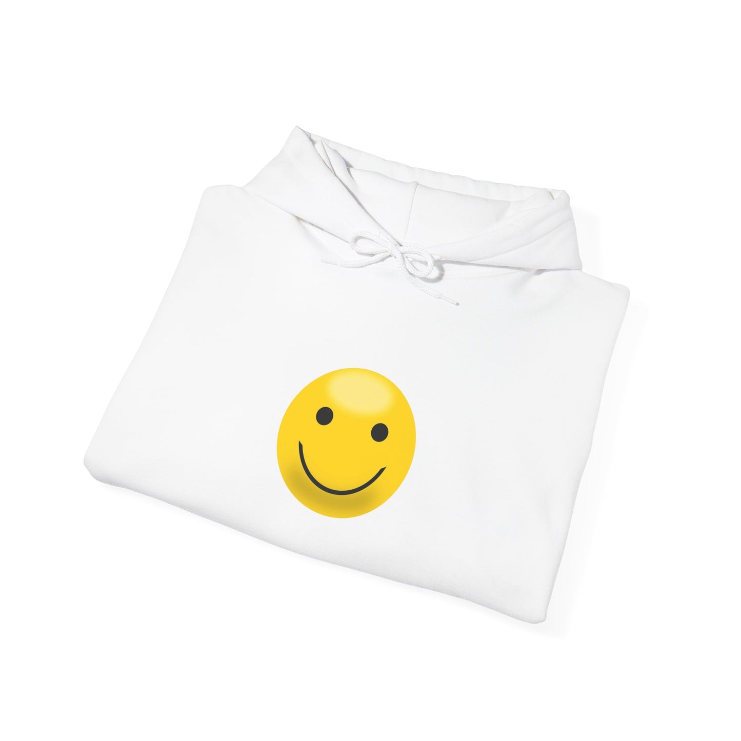 Smiley Face Hooded Sweatshirt, Cozy Unisex Hoodie, Casual Wear, Gift for Friends, Cheerful Apparel, Everyday Comfort Clothing
